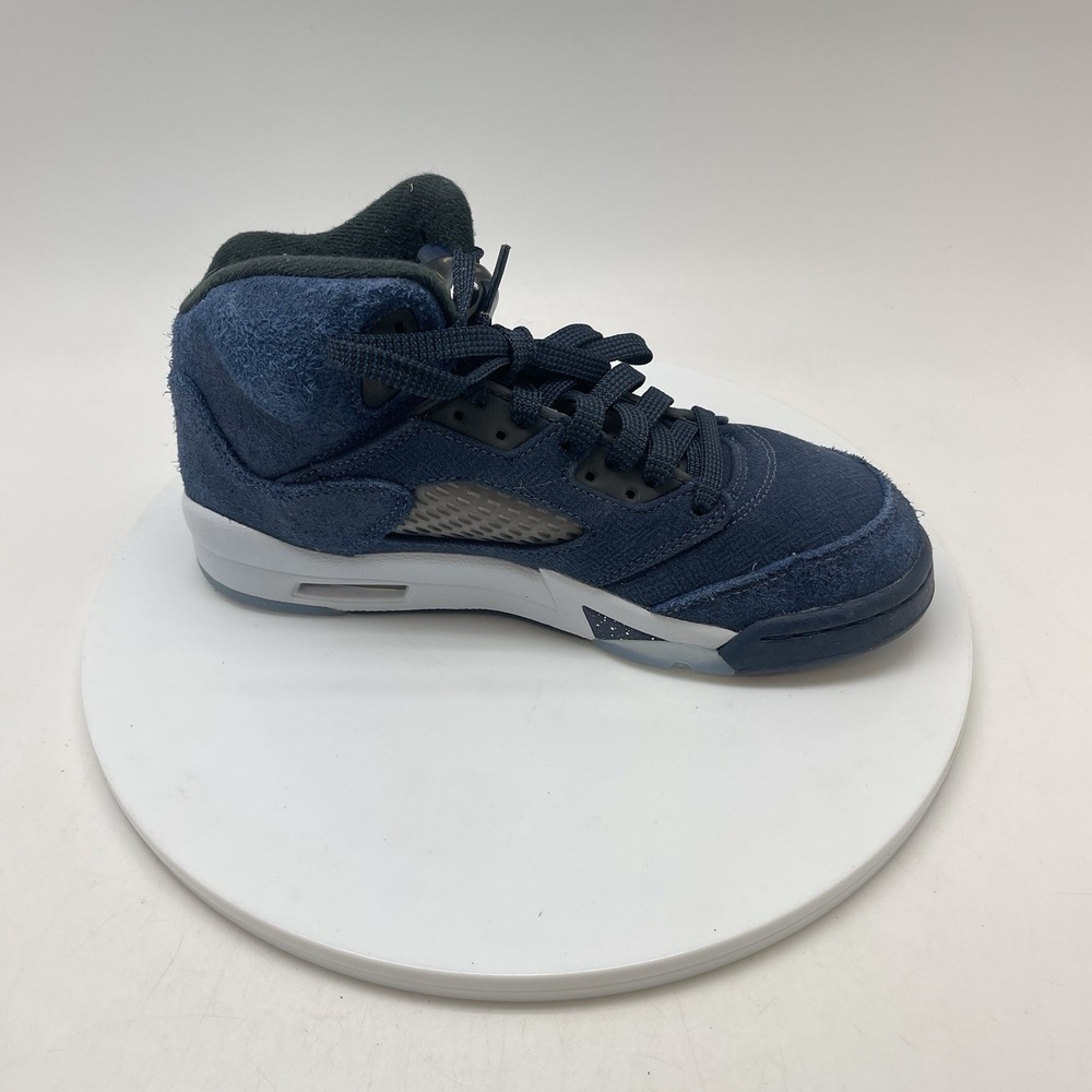 Nike Sneakers Youth 4.5 Y Air Jordan 5 Retro SE GS Georgetown Navy FN5452-400 - Picture 6 of 10